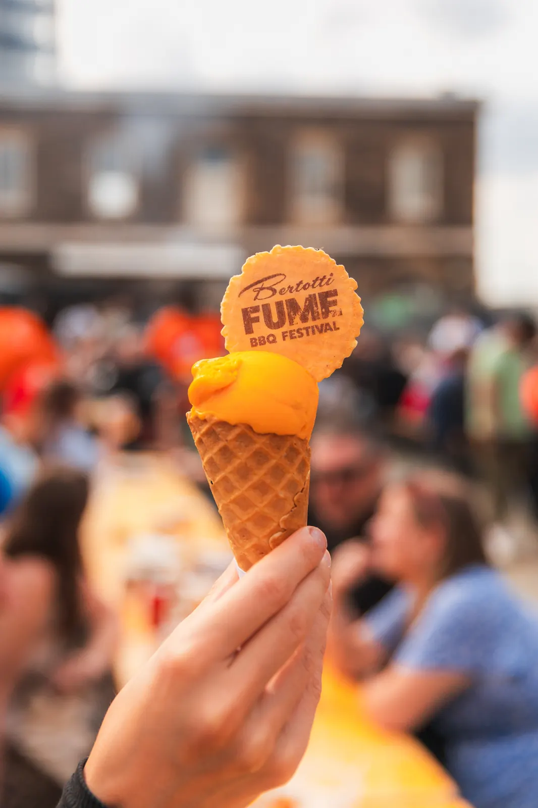 Bertotti gelato cone at a London summer BBQ event